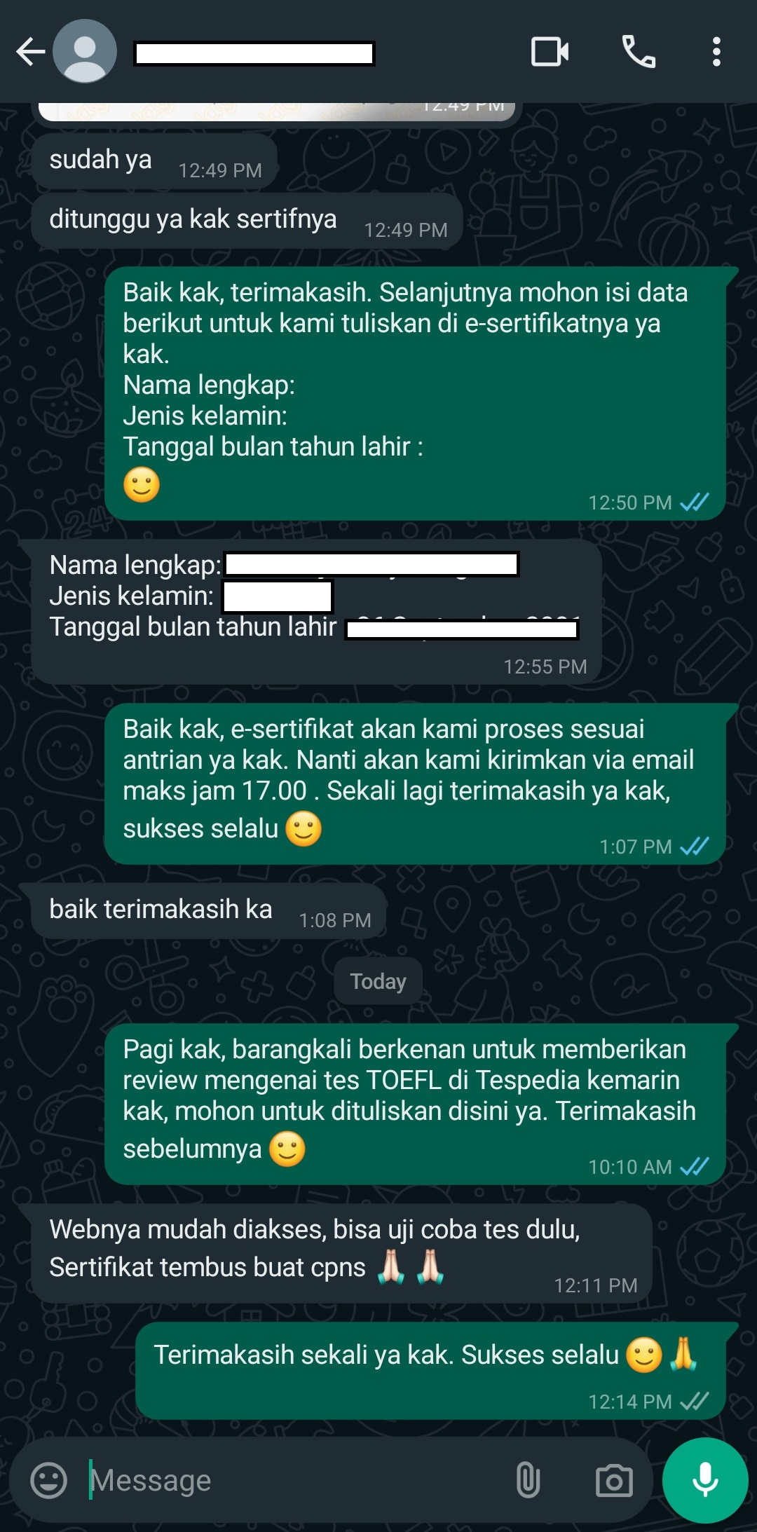 Testimoni 1